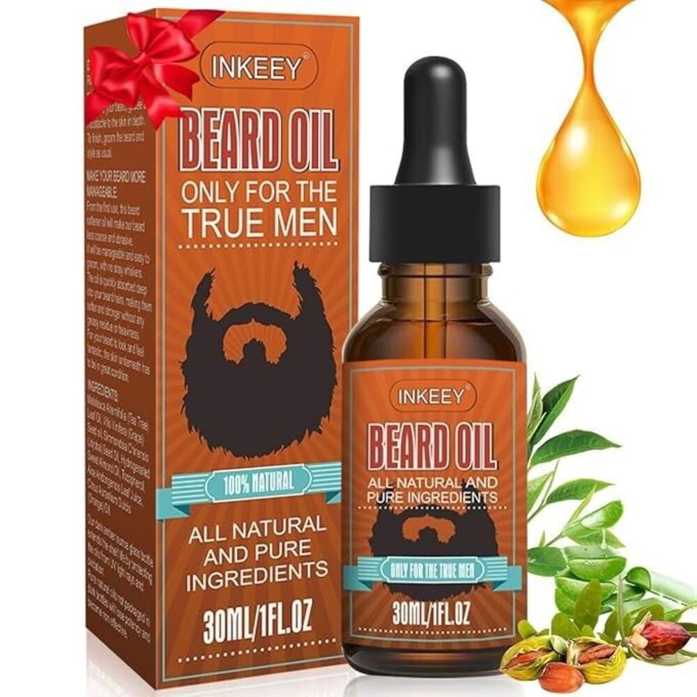 Beard Growth Oil for Men Strengthens Moisturizes OJOBA & Sweet Almond Oil 1 Oz
